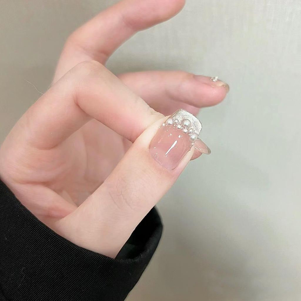 Silken Bow Pearl French Press-On Nails